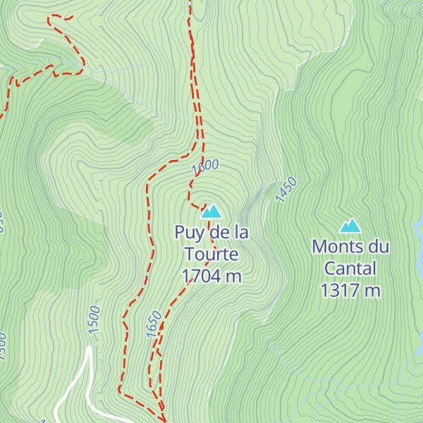 Map of Puy de la Tourte