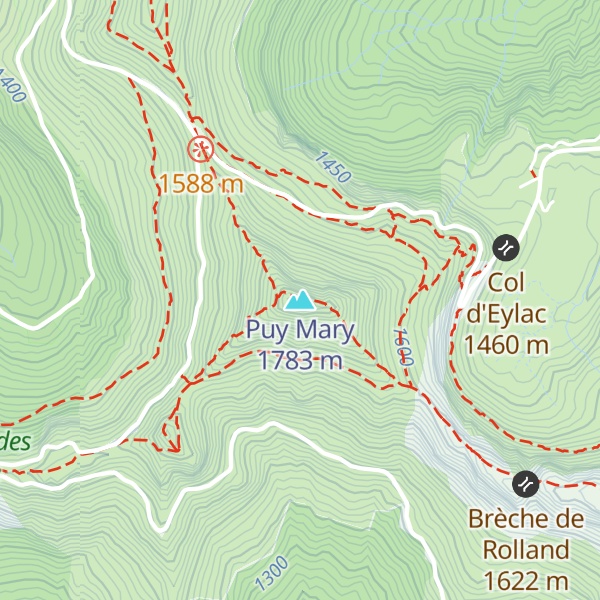 Map of Puy Mary