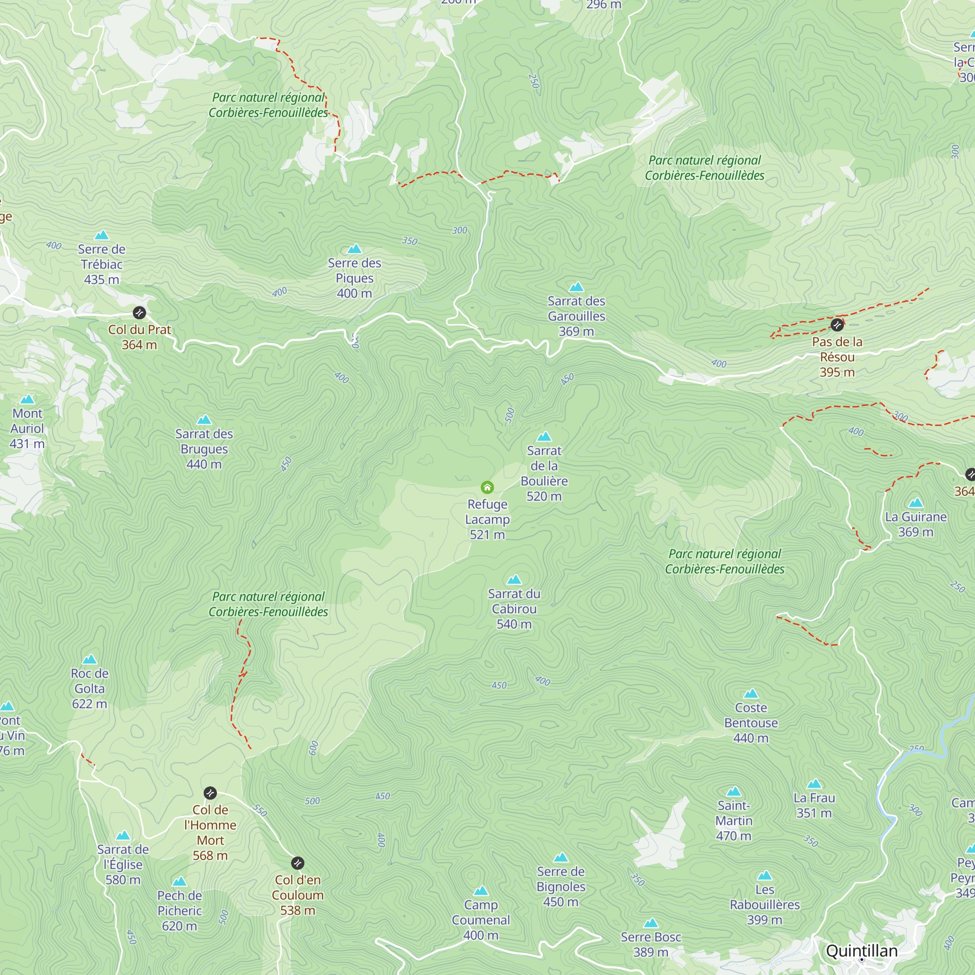 Refuge Lacamp map