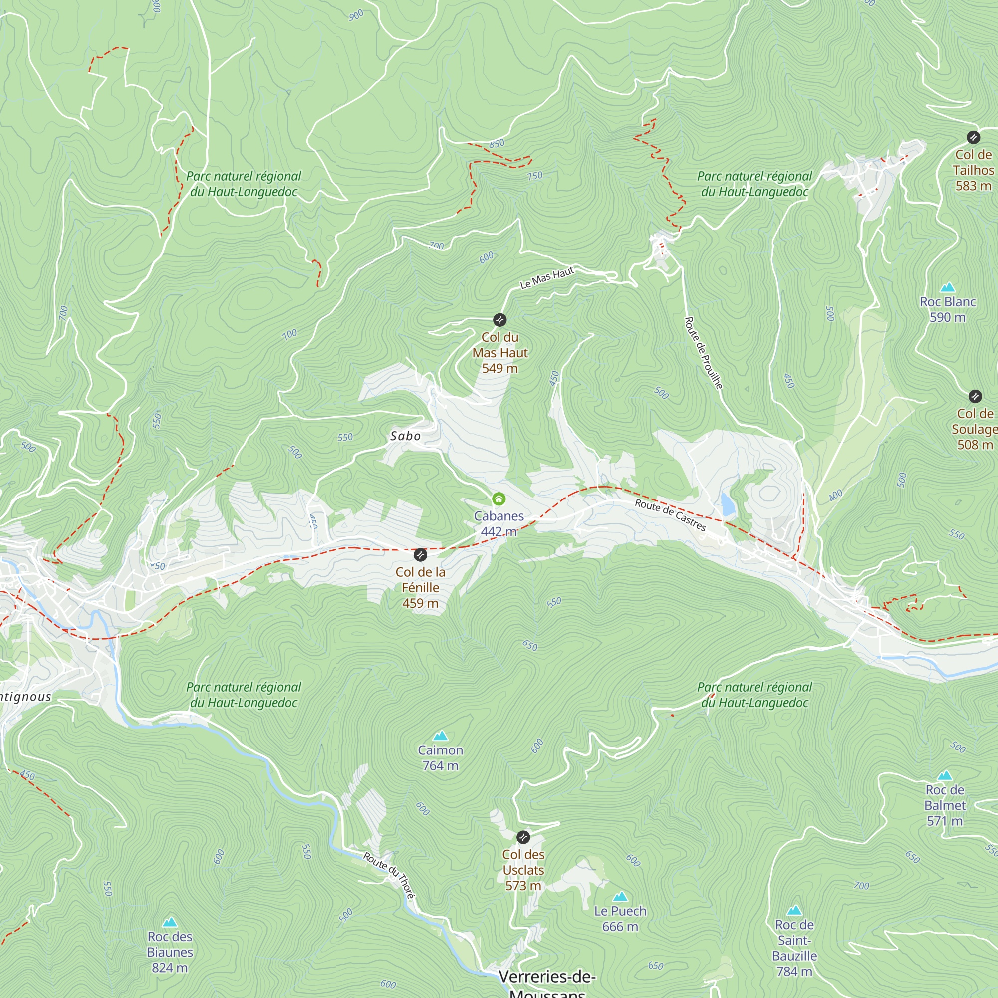 Cabanes map