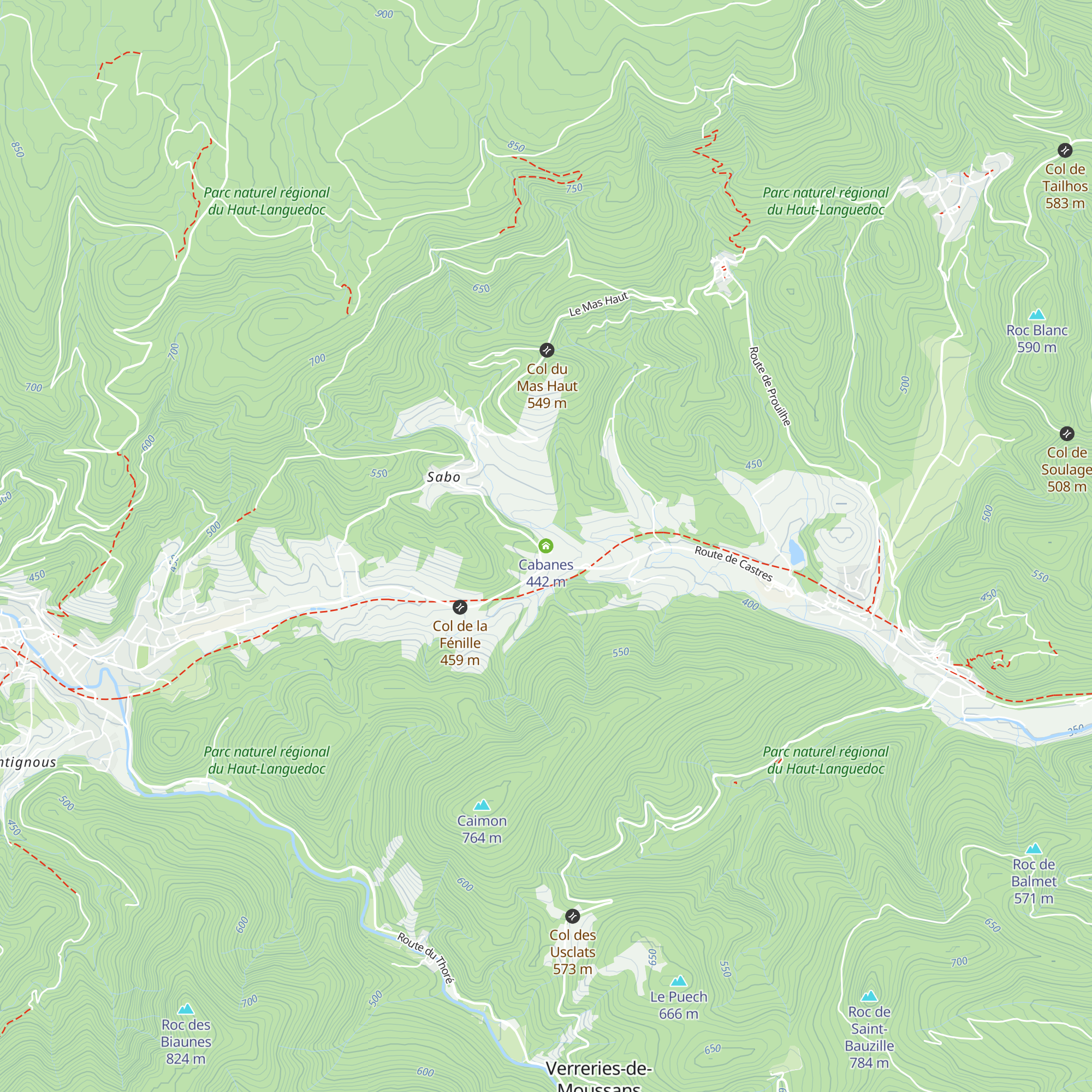 Cabanes map