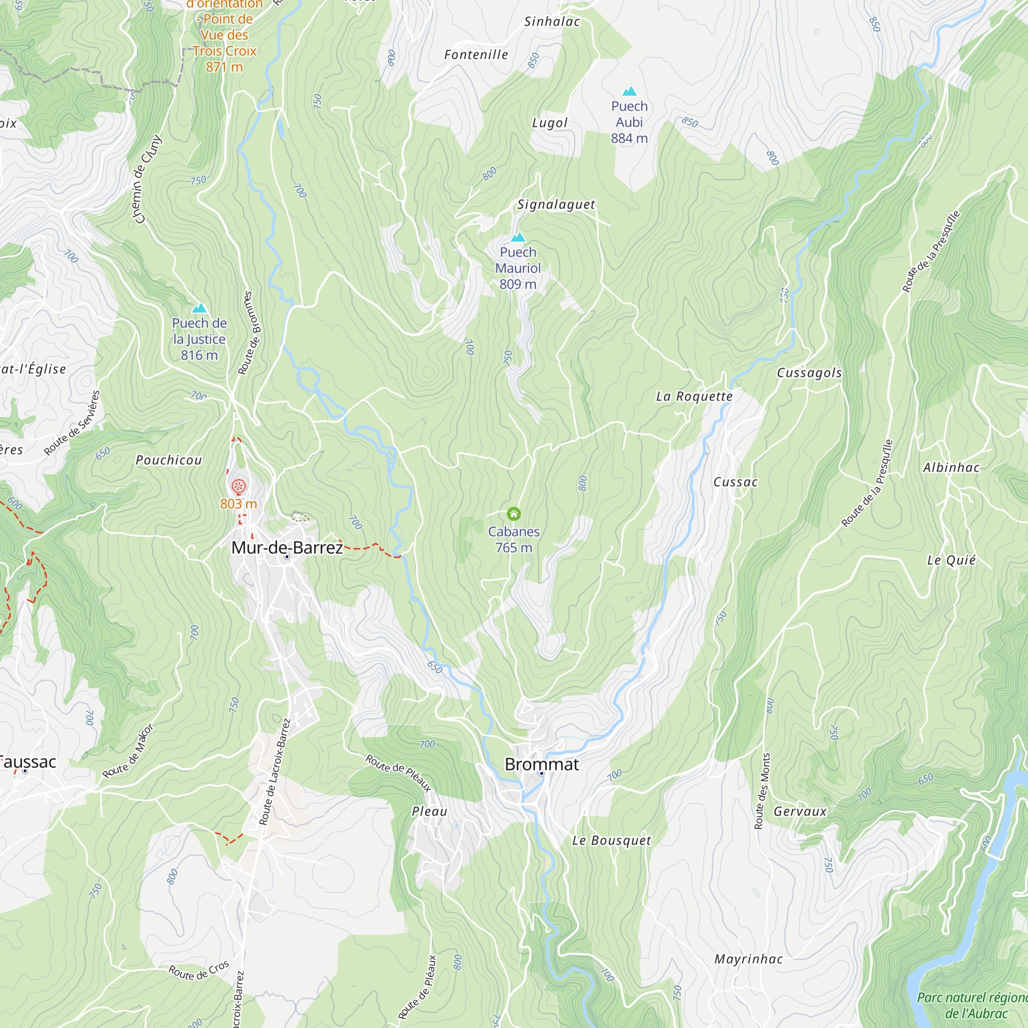 Cabanes map
