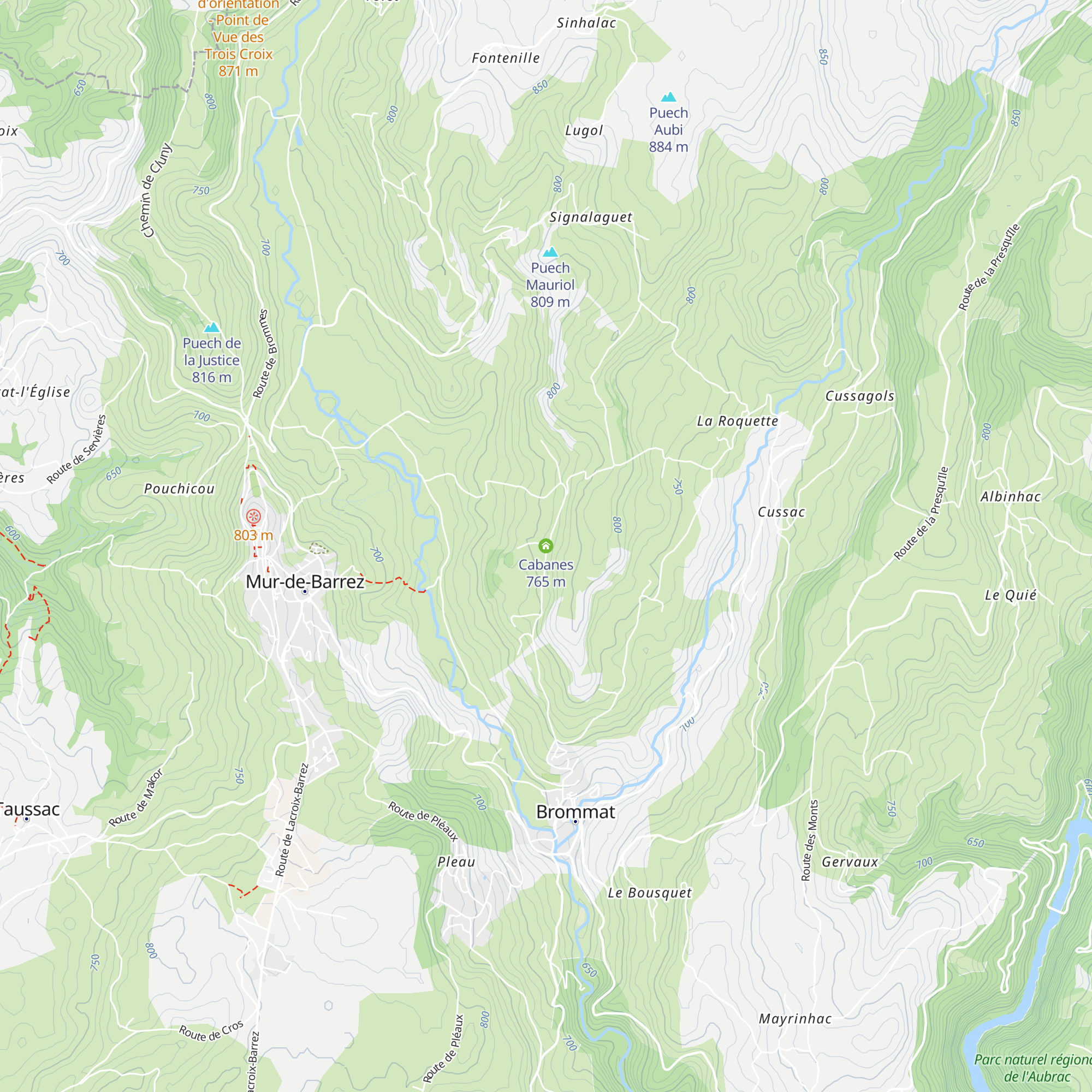 Cabanes map