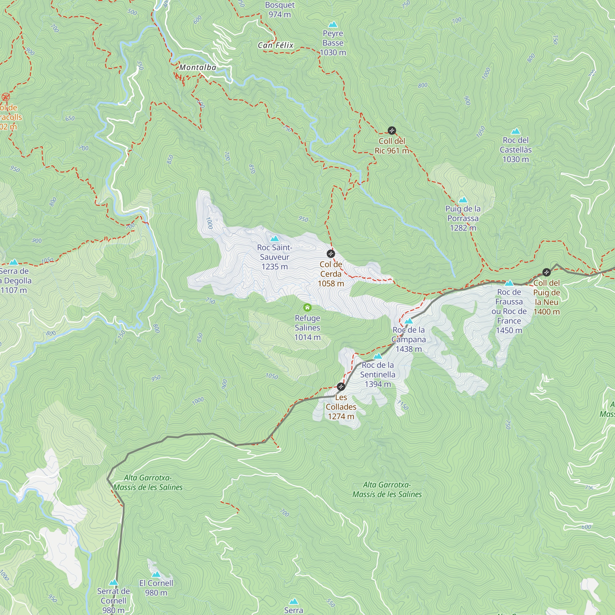 Refuge Salines map