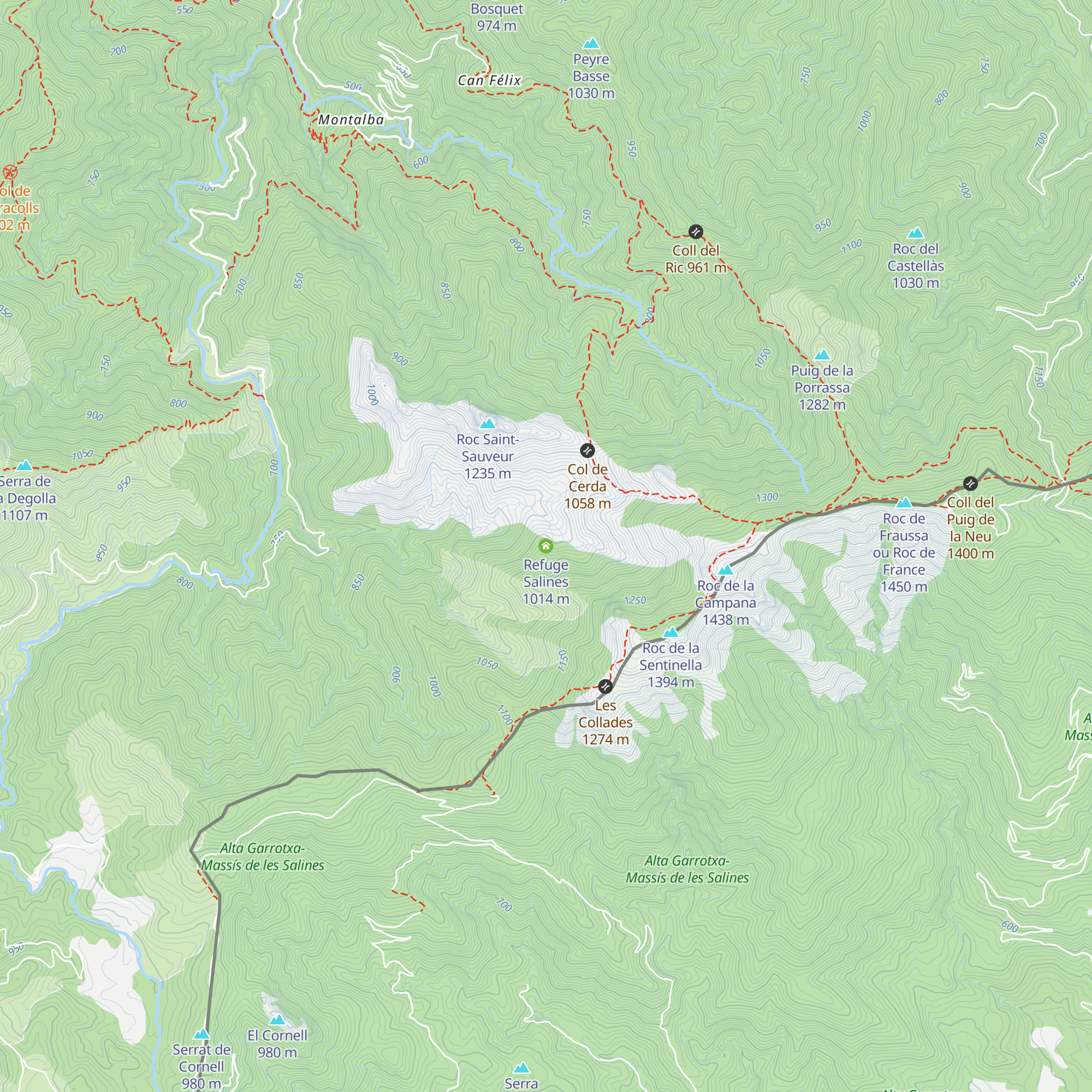 Refuge Salines map