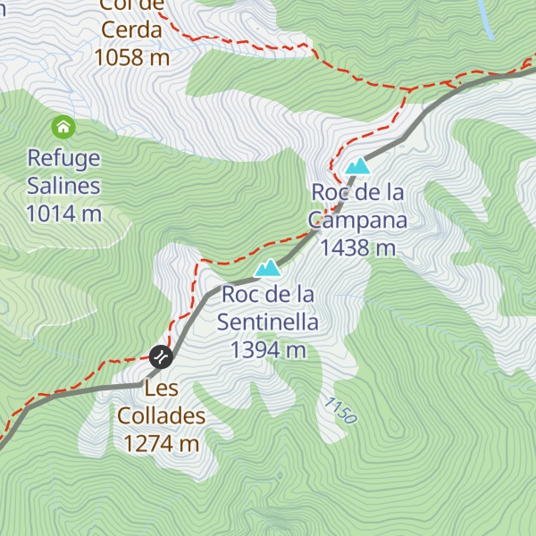 Map of Roc de la Sentinella