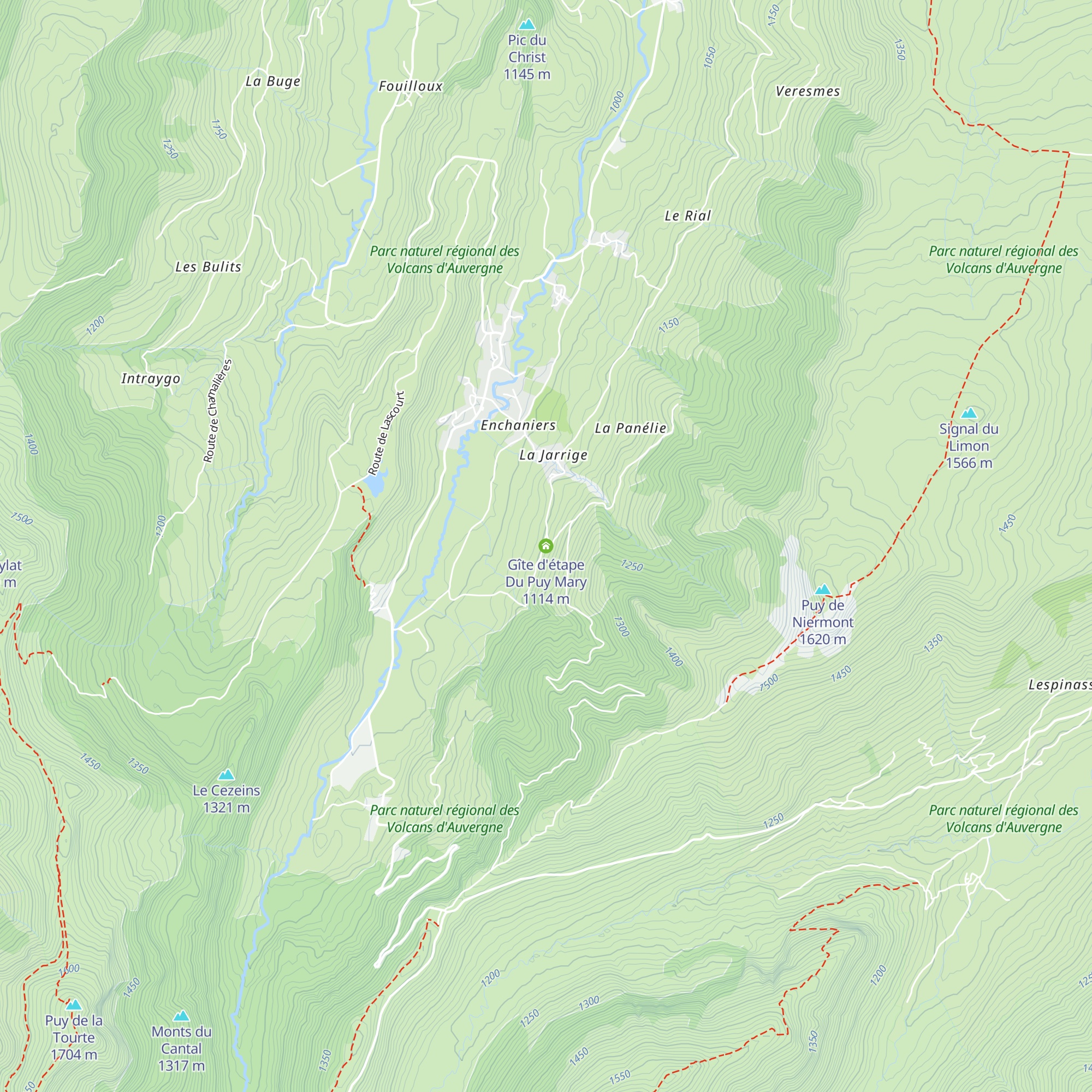 Gîte d'étape Du Puy Mary map