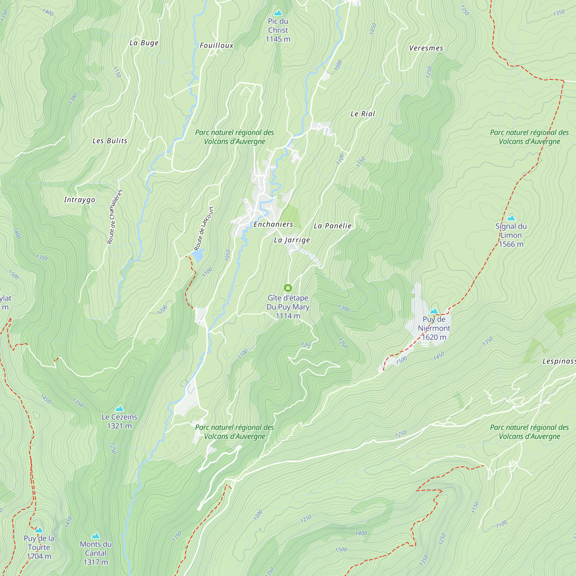 Gîte d'étape Du Puy Mary map