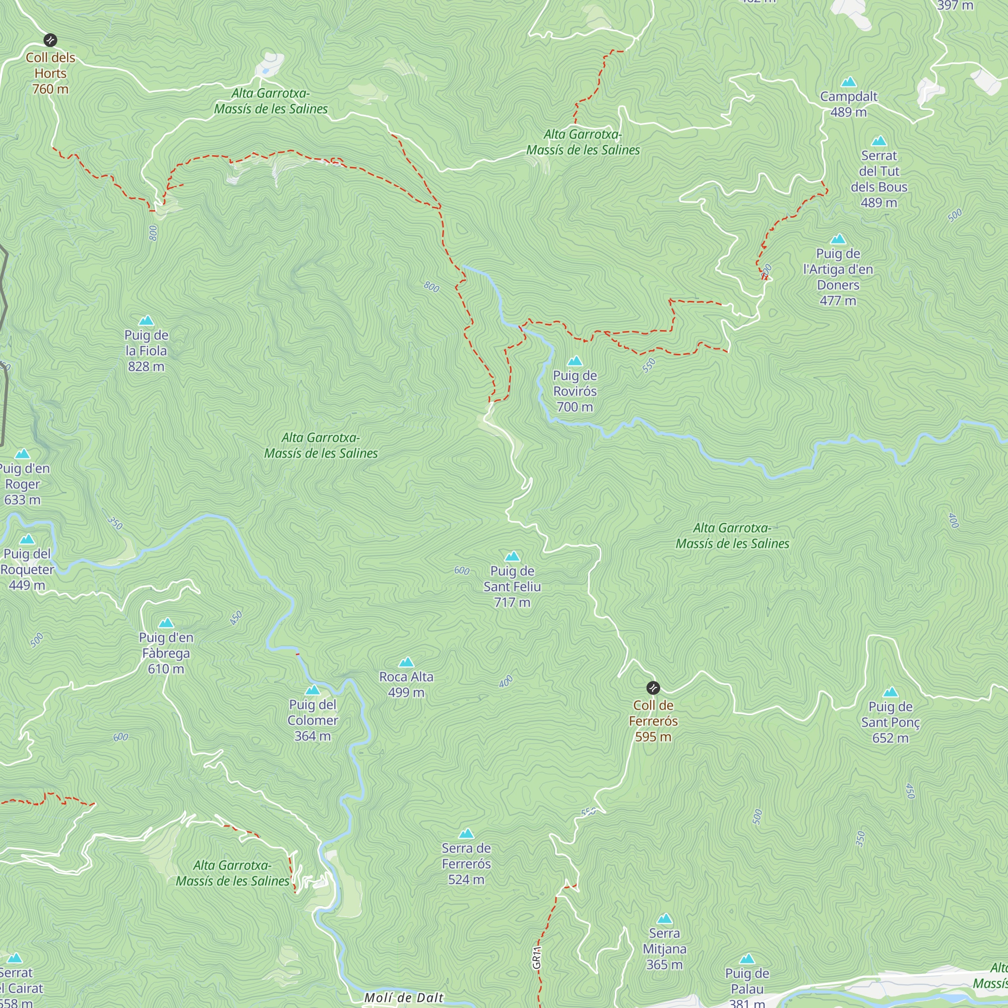 Refugi de la Trilla map