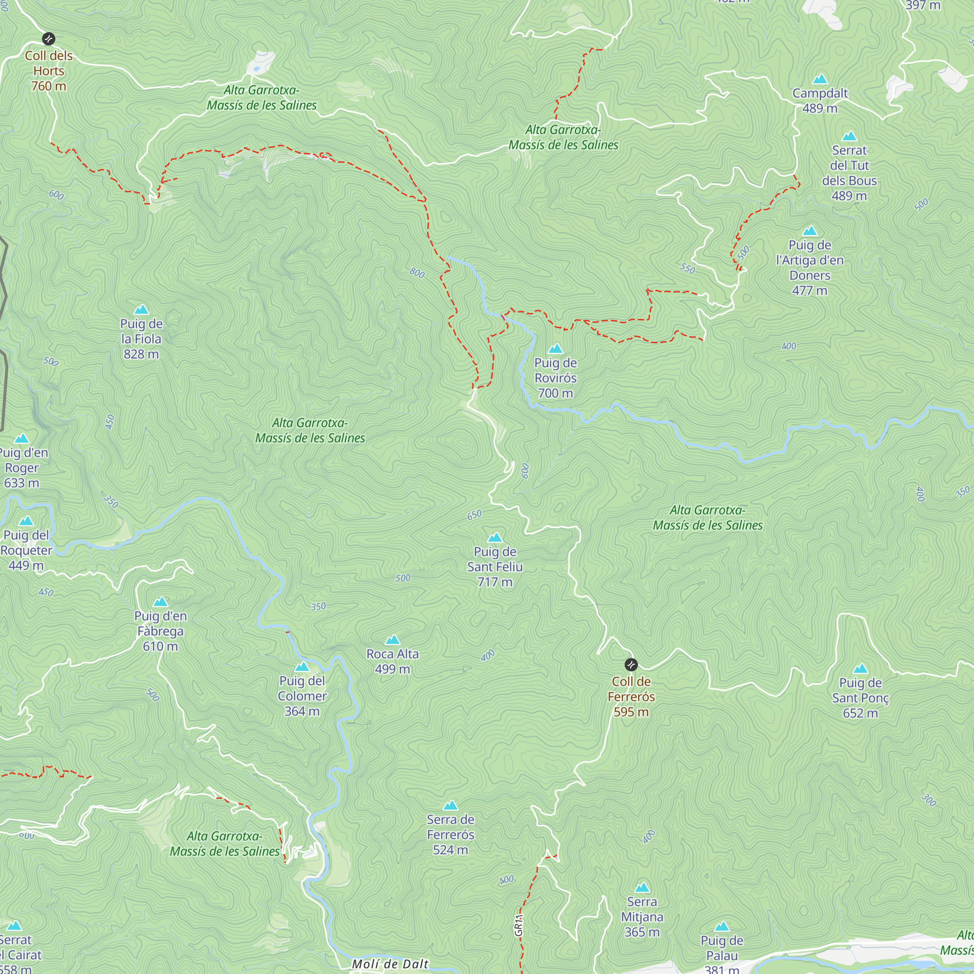 Refugi de la Trilla map