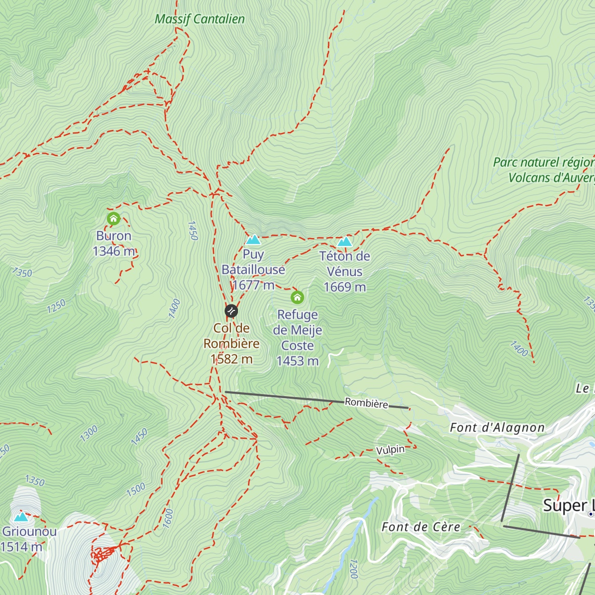 Refuge de Meije Coste map