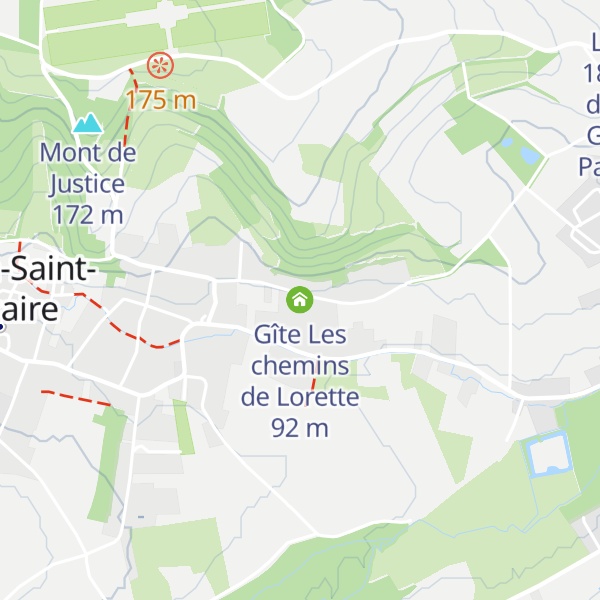 Map of Gîte Les chemins de Lorette