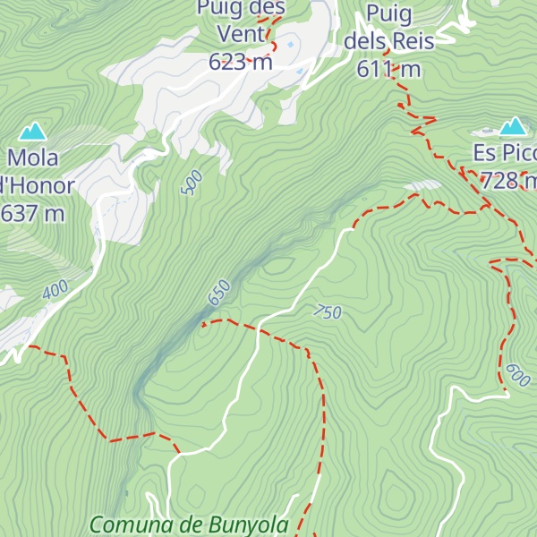 Map of Penyal d'Honor