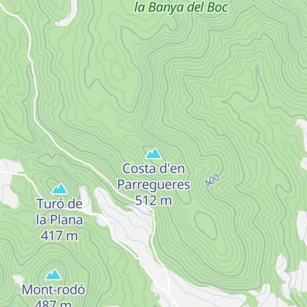Map of Costa d'en Parregueres