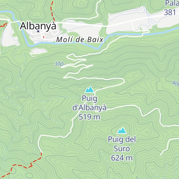 Map of Puig d'Albanyà