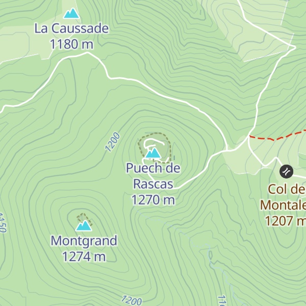 Map of Puech de Rascas