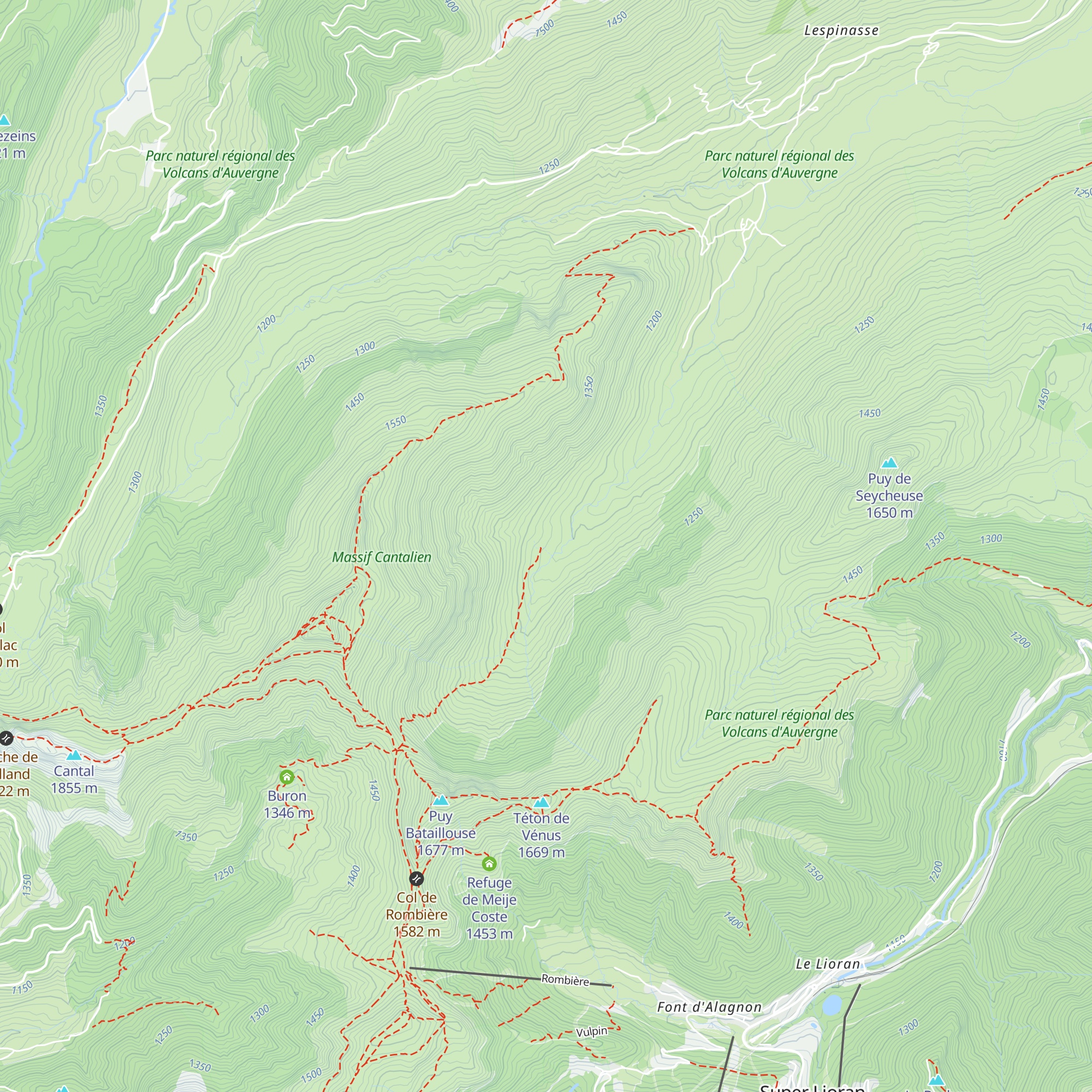 Buron du col de Cabre map