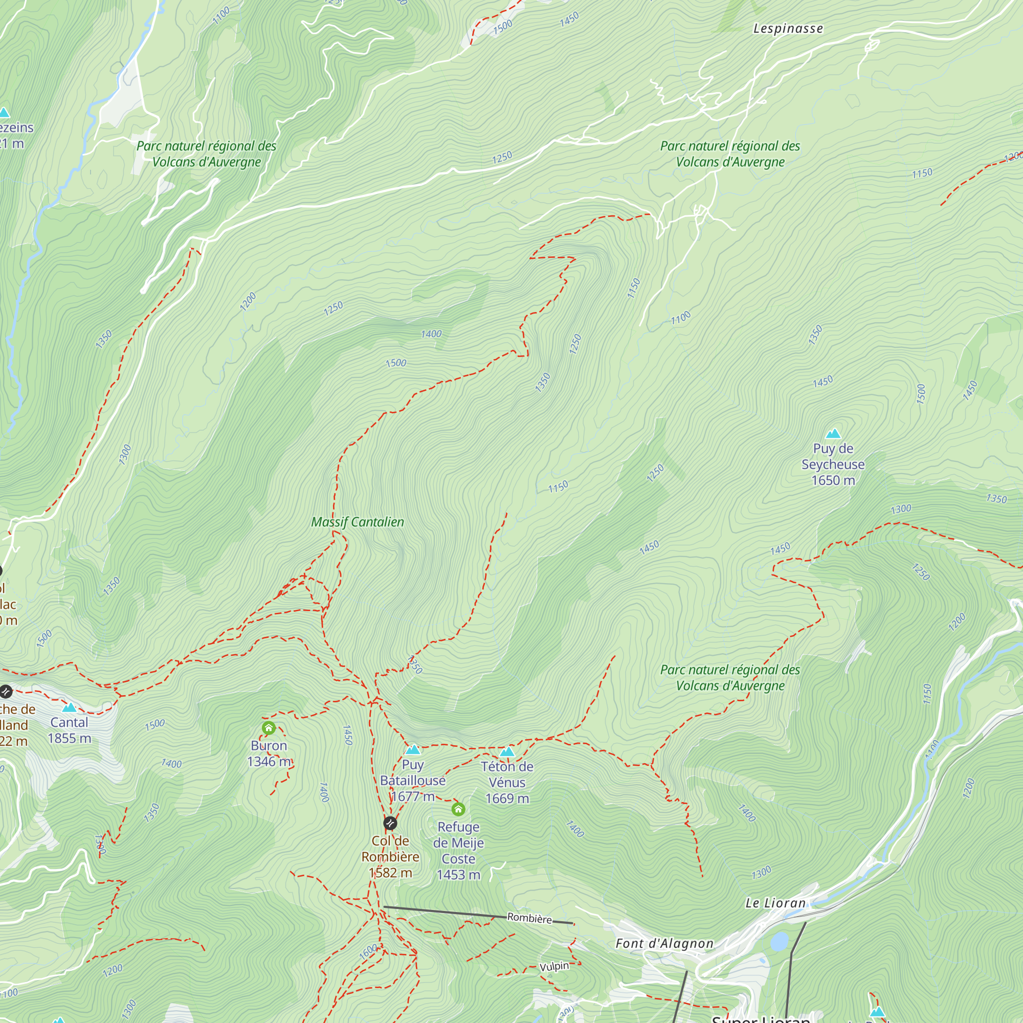 Buron du col de Cabre map