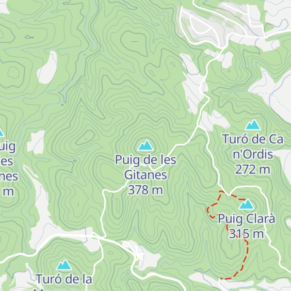 Map of Puig de les Gitanes
