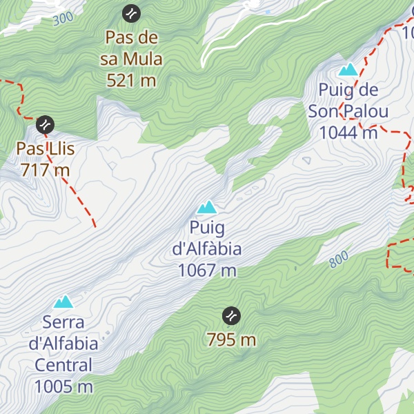 Map of Puig d'Alfàbia