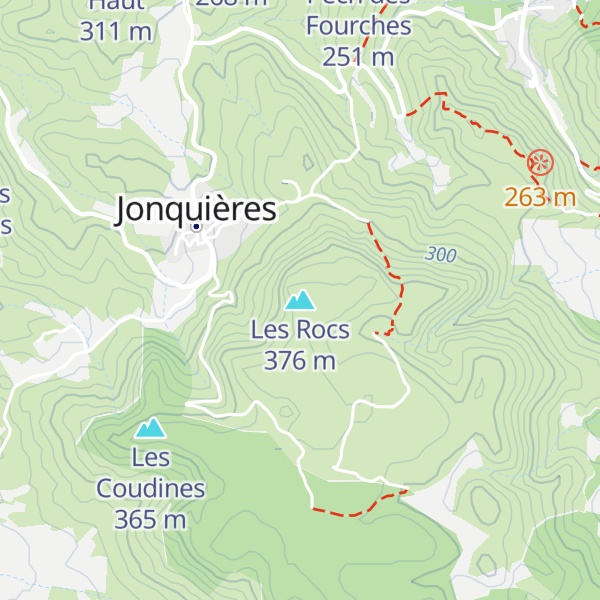Map of Les Rocs