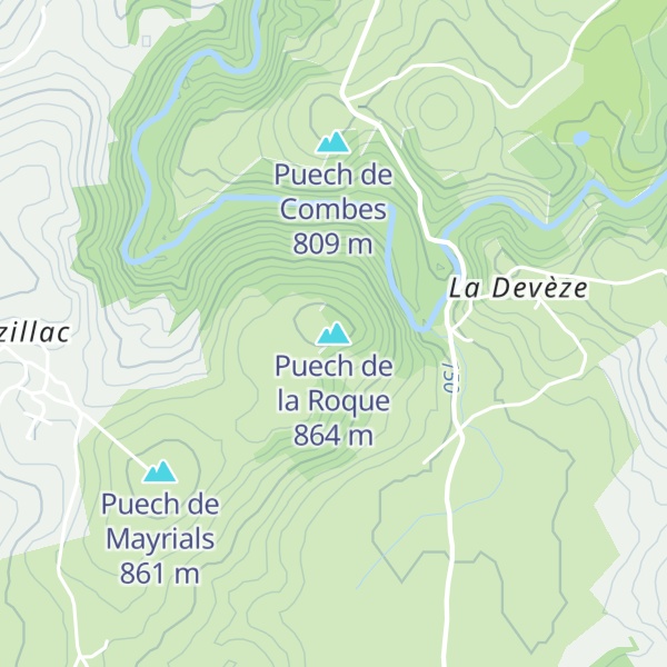 Map of Puech de la Roque