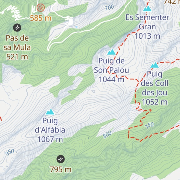 Map of Penya de s'Anyell