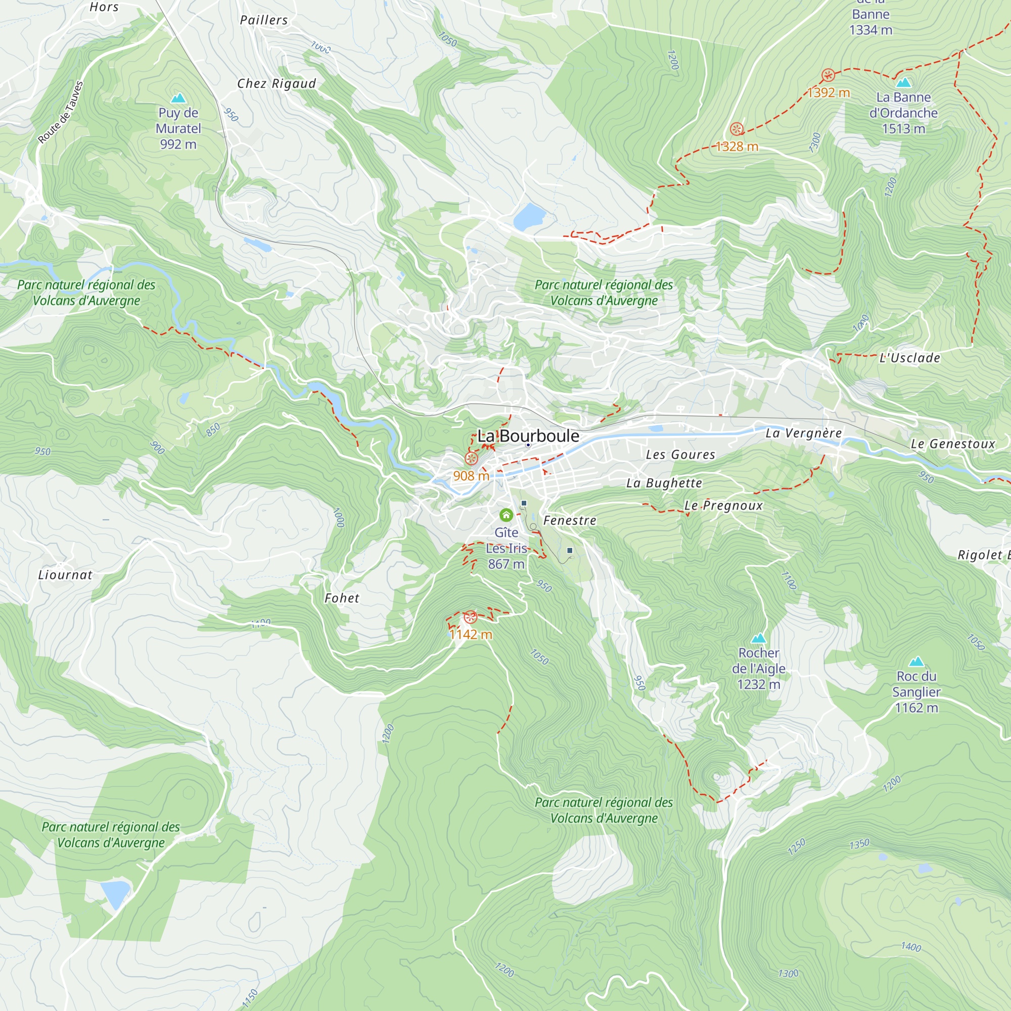 Gîte scolaire Auvergne map