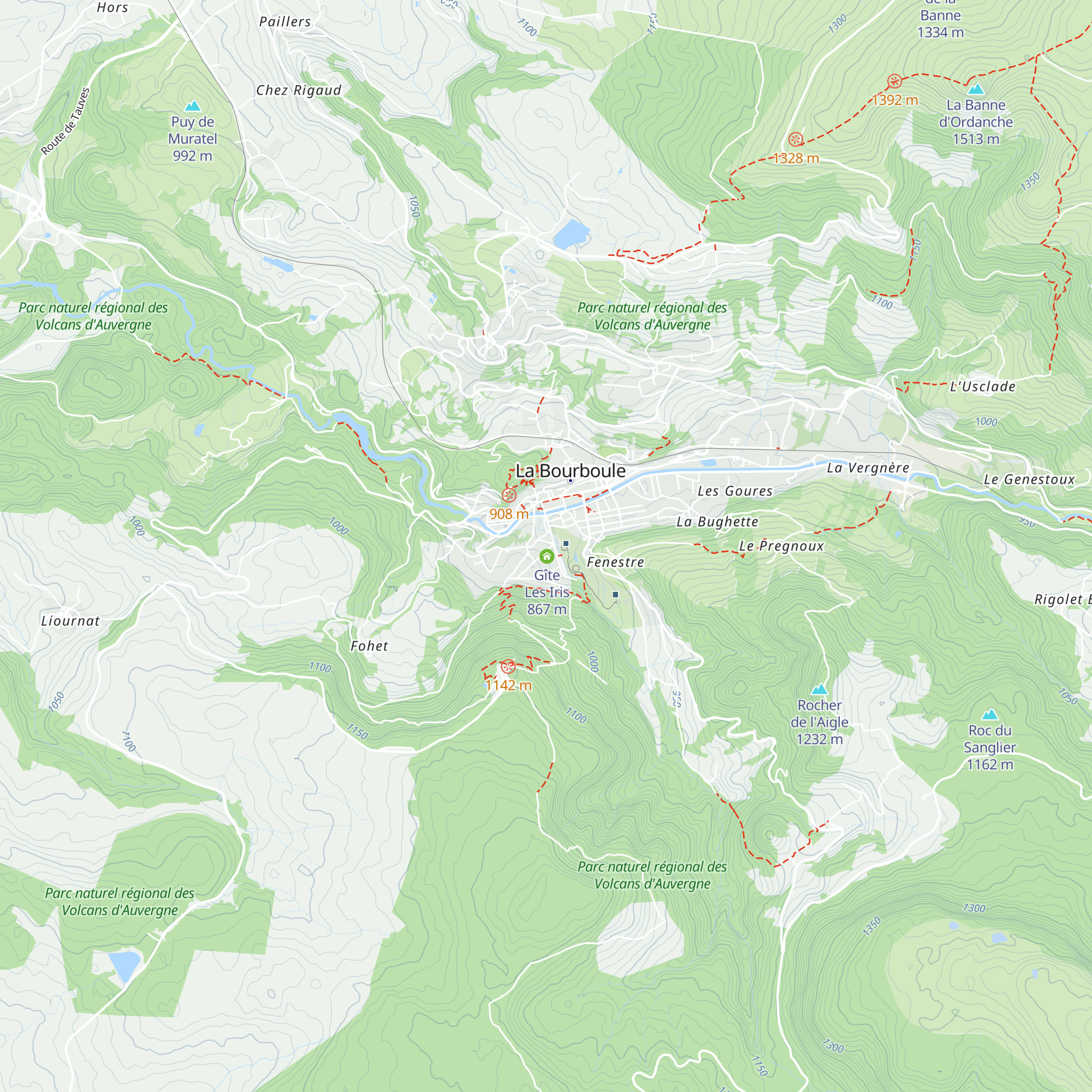Gîte scolaire Auvergne map