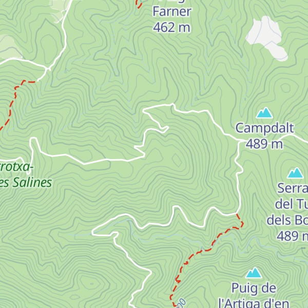 Map of Puig de les Forques