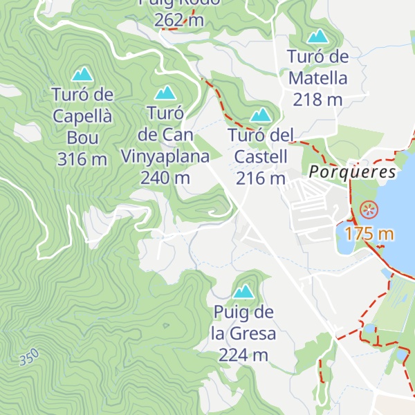 Map of Turó del Forcaire