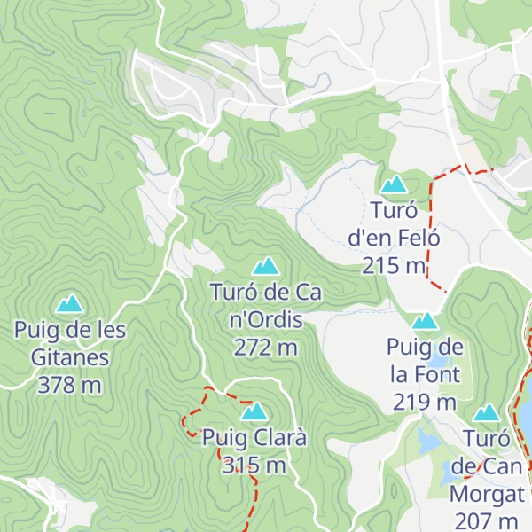 Map of Turó de Ca n'Ordis