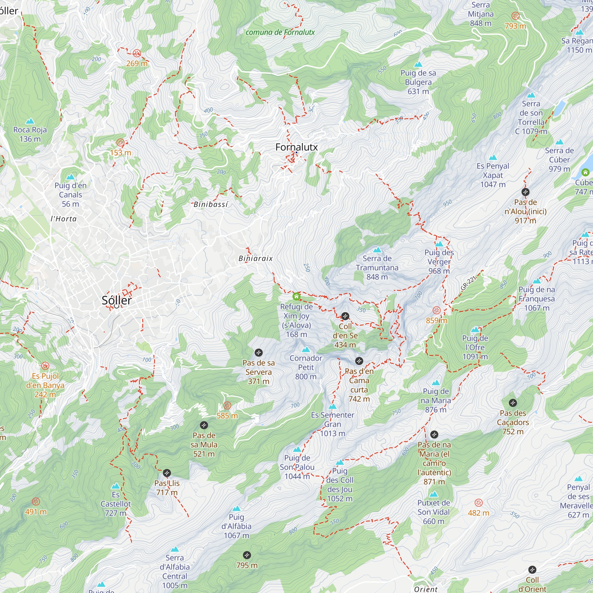 Refugi de Xim Joy (s'Alova) map
