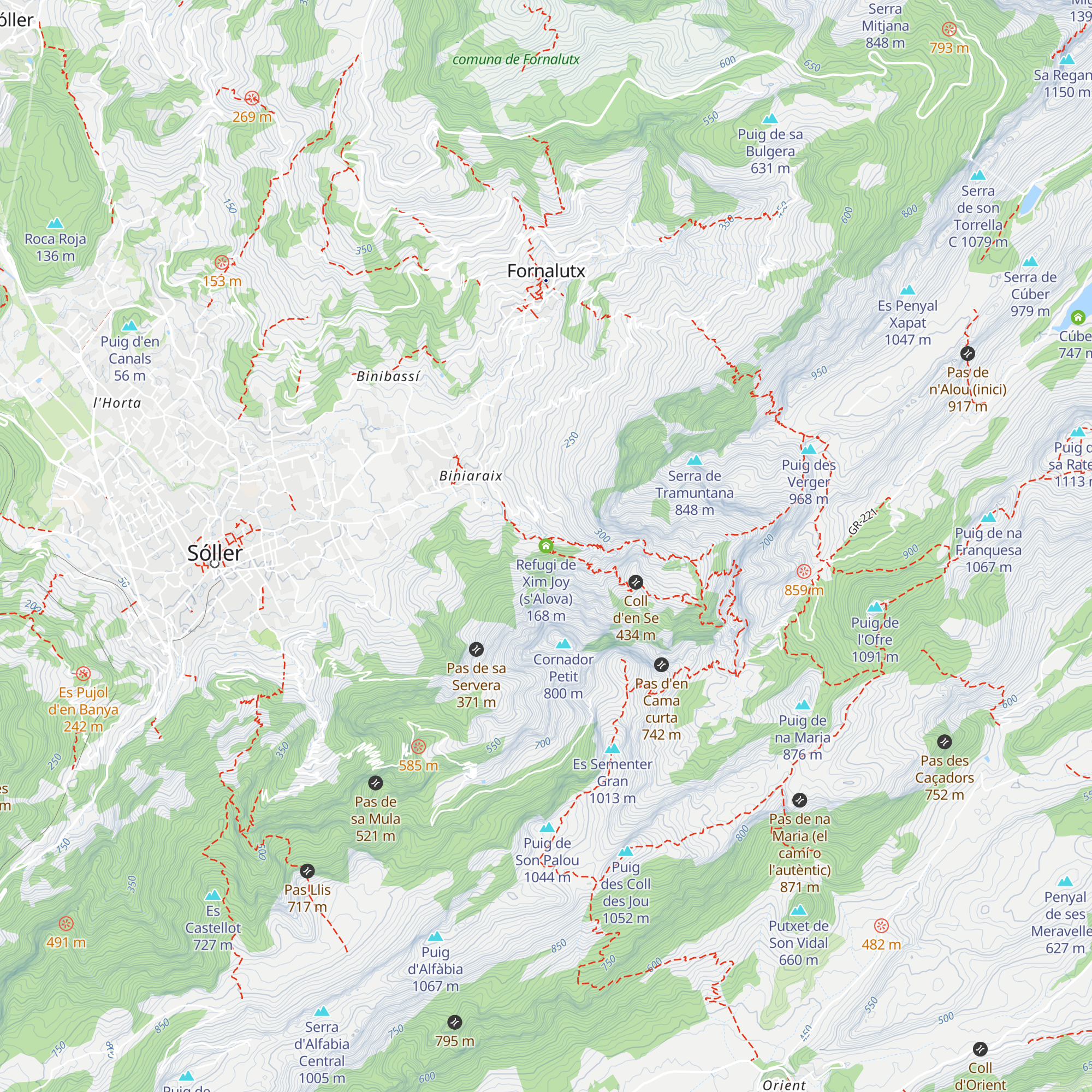 Refugi de Xim Joy (s'Alova) map