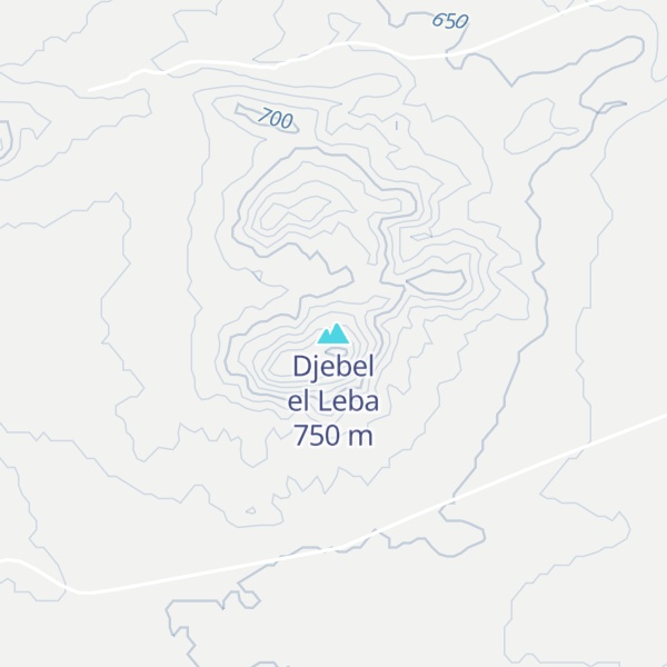 Map of Djebel el Leba