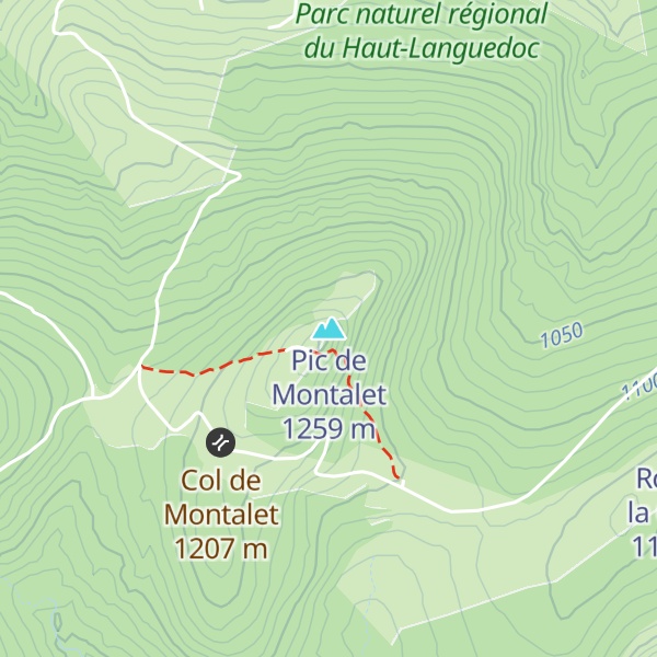 Map of Pic de Montalet