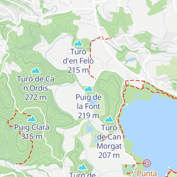 Map of Puig de la Font