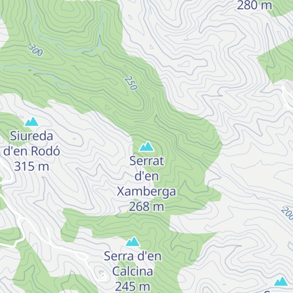 Map of Serrat d'en Xamberga