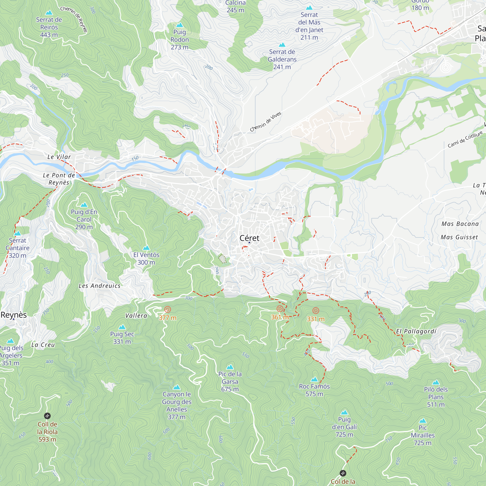 Vallespir Tourisme map