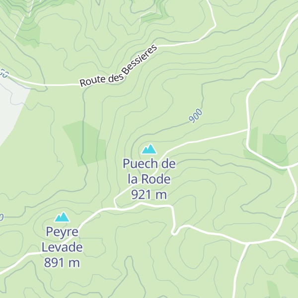 Map of Puech de la Rode