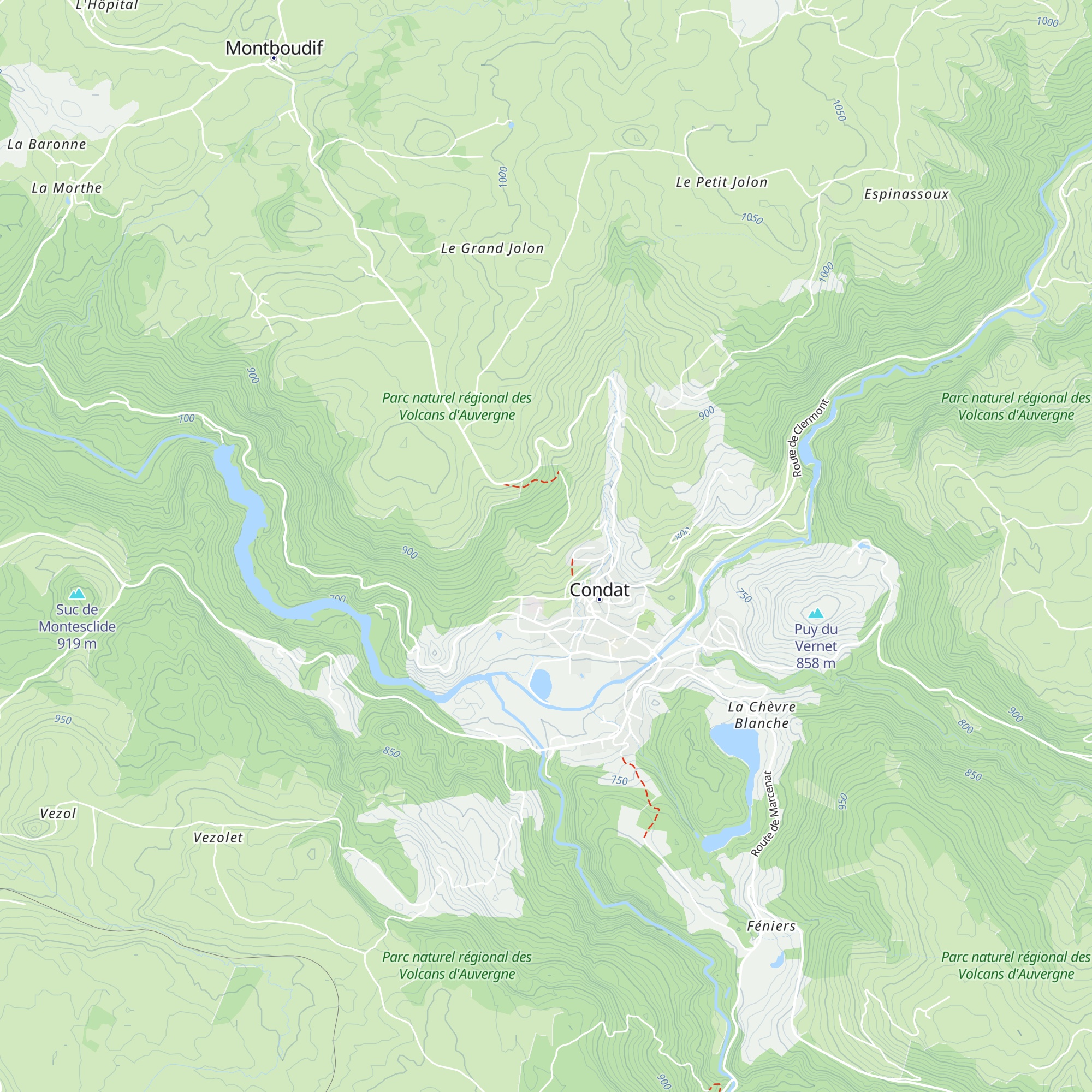 Gîtes de la Borie de Pourtou map