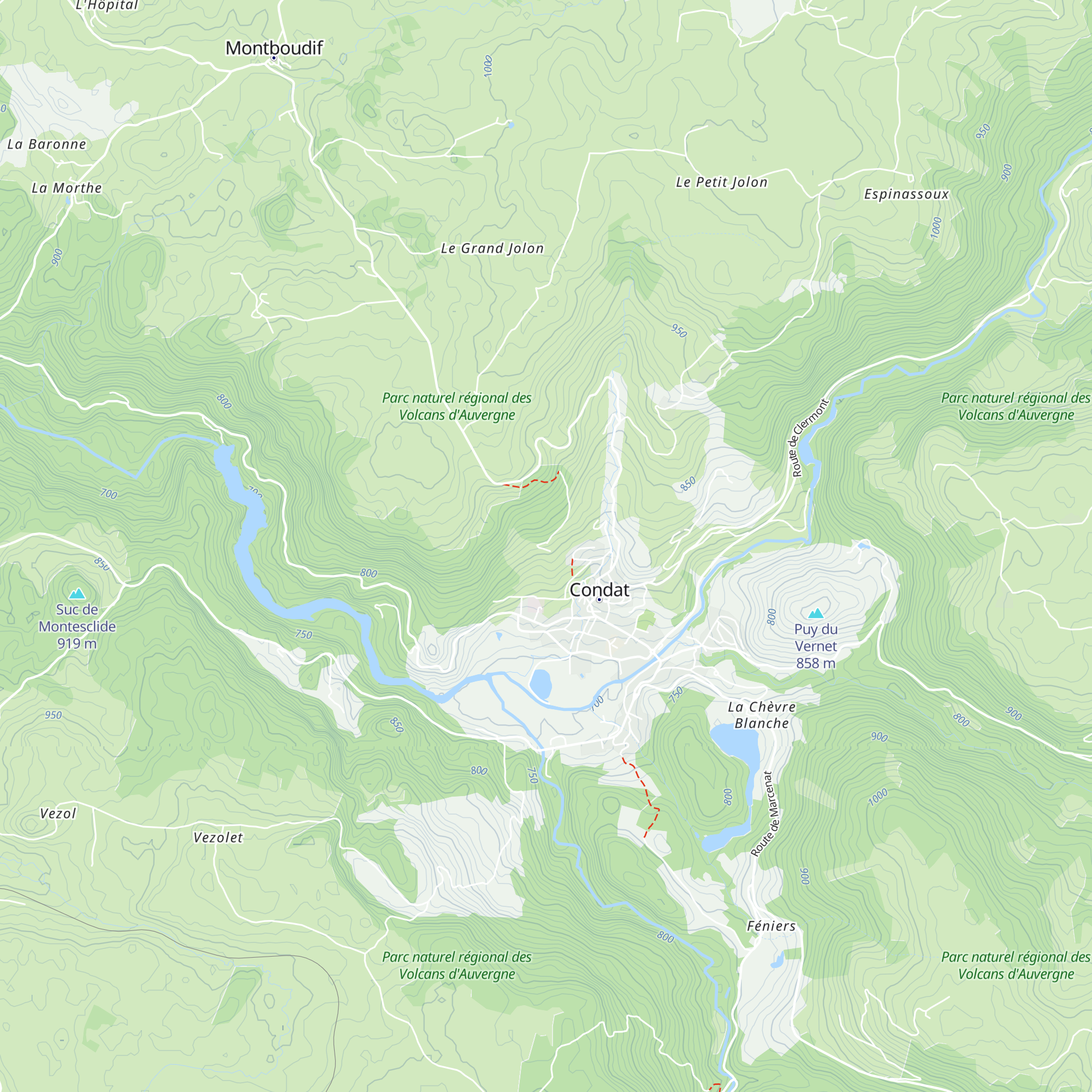 Gîtes de la Borie de Pourtou map