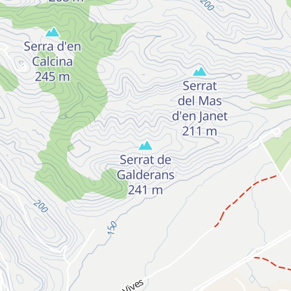 Map of Serrat de Galderans