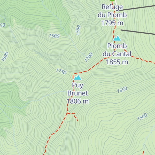 Map of Puy Brunet