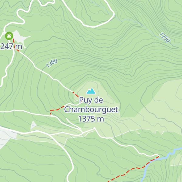 Map of Puy de Chambourguet