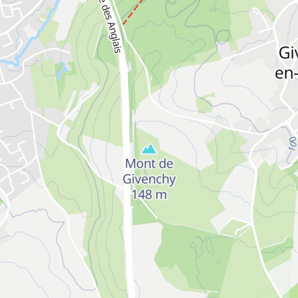 Map of Mont de Givenchy