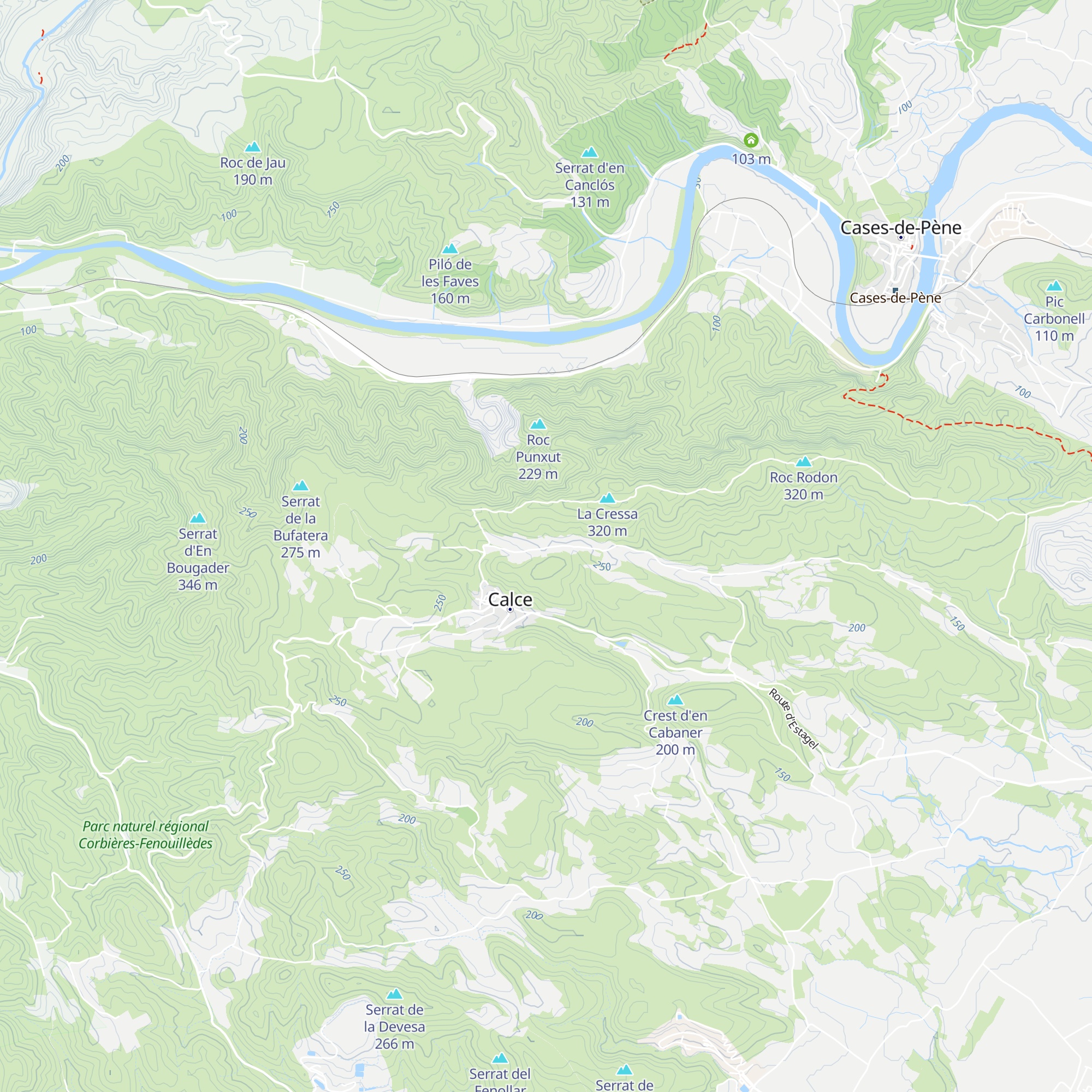 Cabane de las Coumes map