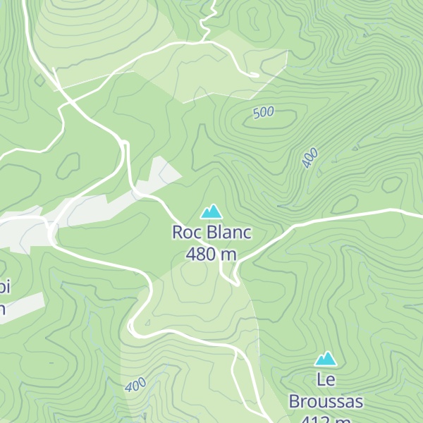 Map of Roc Blanc