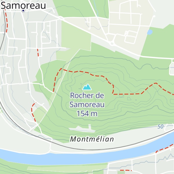 Map of Rocher de Samoreau