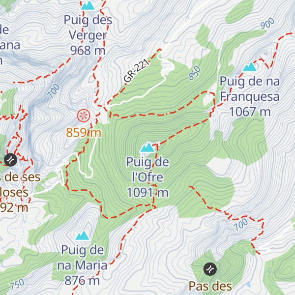 Map of Puig de l'Ofre